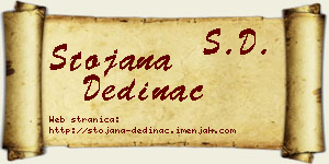 Stojana Dedinac vizit kartica